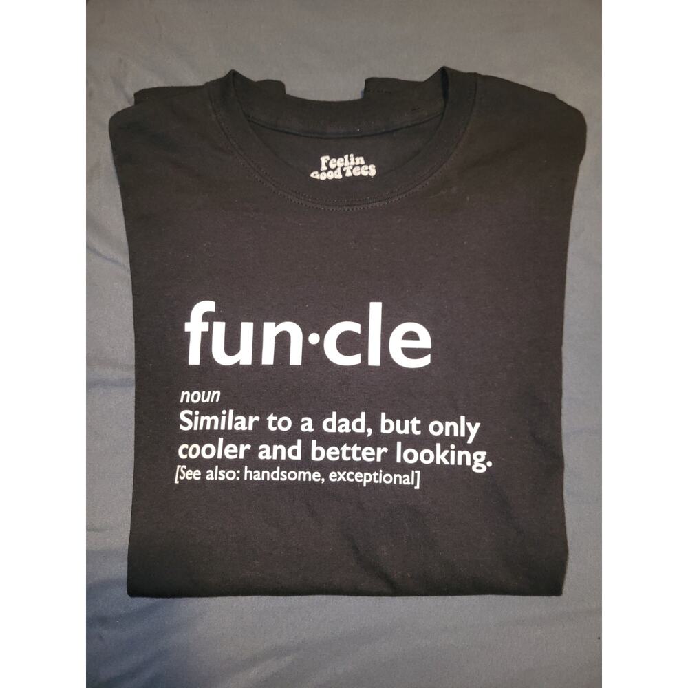 FUNNY SAYING NOVELTY FUN-CLE UNCLE TSHIRT SIZE XL BLACK